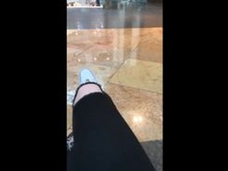 Classmate Swallow Cum after School in the Mall - Amateur Public
